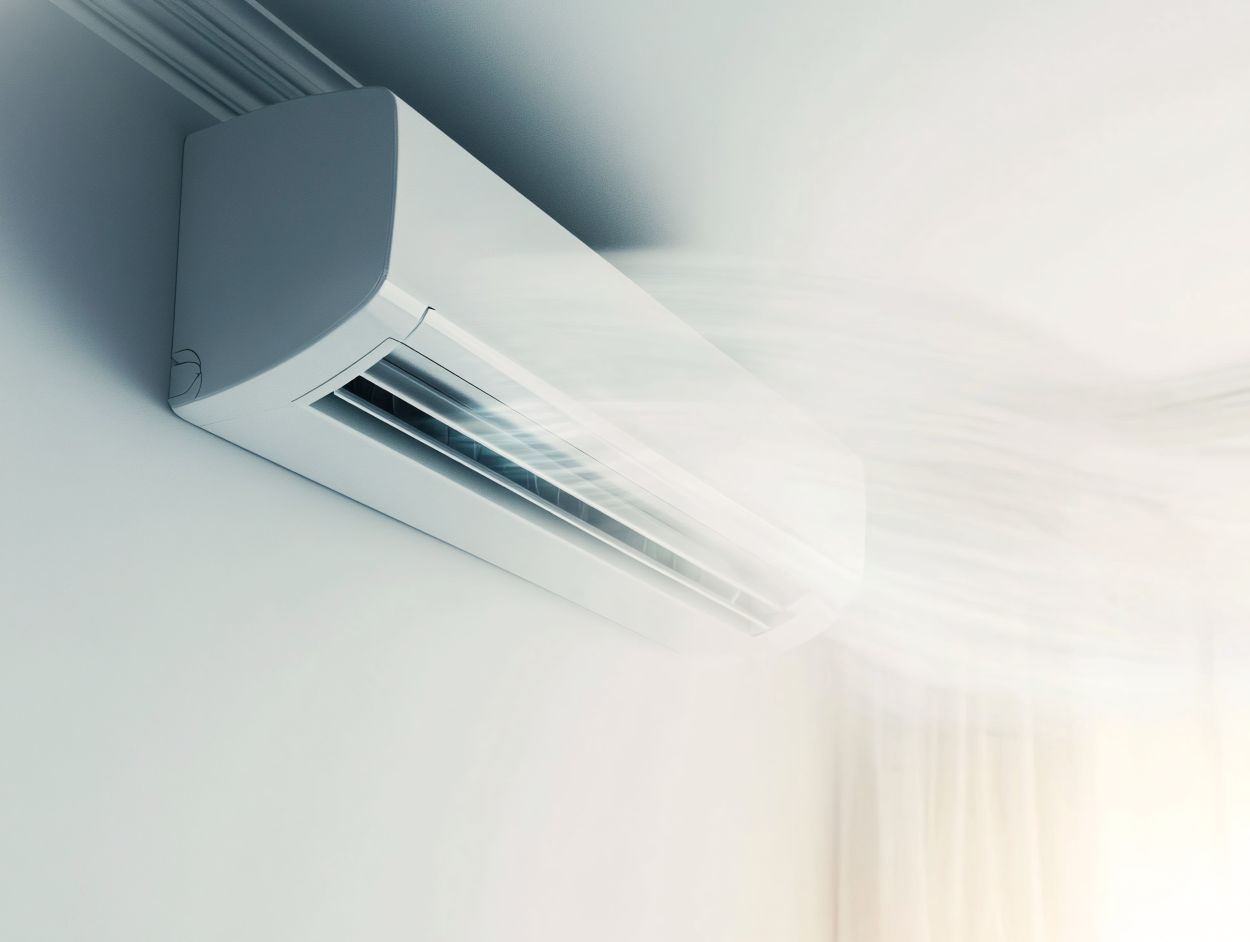 Ductless minisplit air conditioning system installation modern home technology indoor environment close-up view efficient cooling solutions