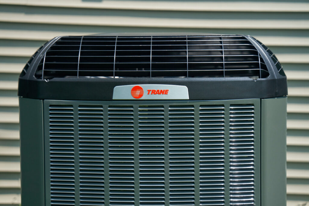 trane logo on unit